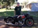 Ray W and his '38 Ariel Red Hunter 500 twin port